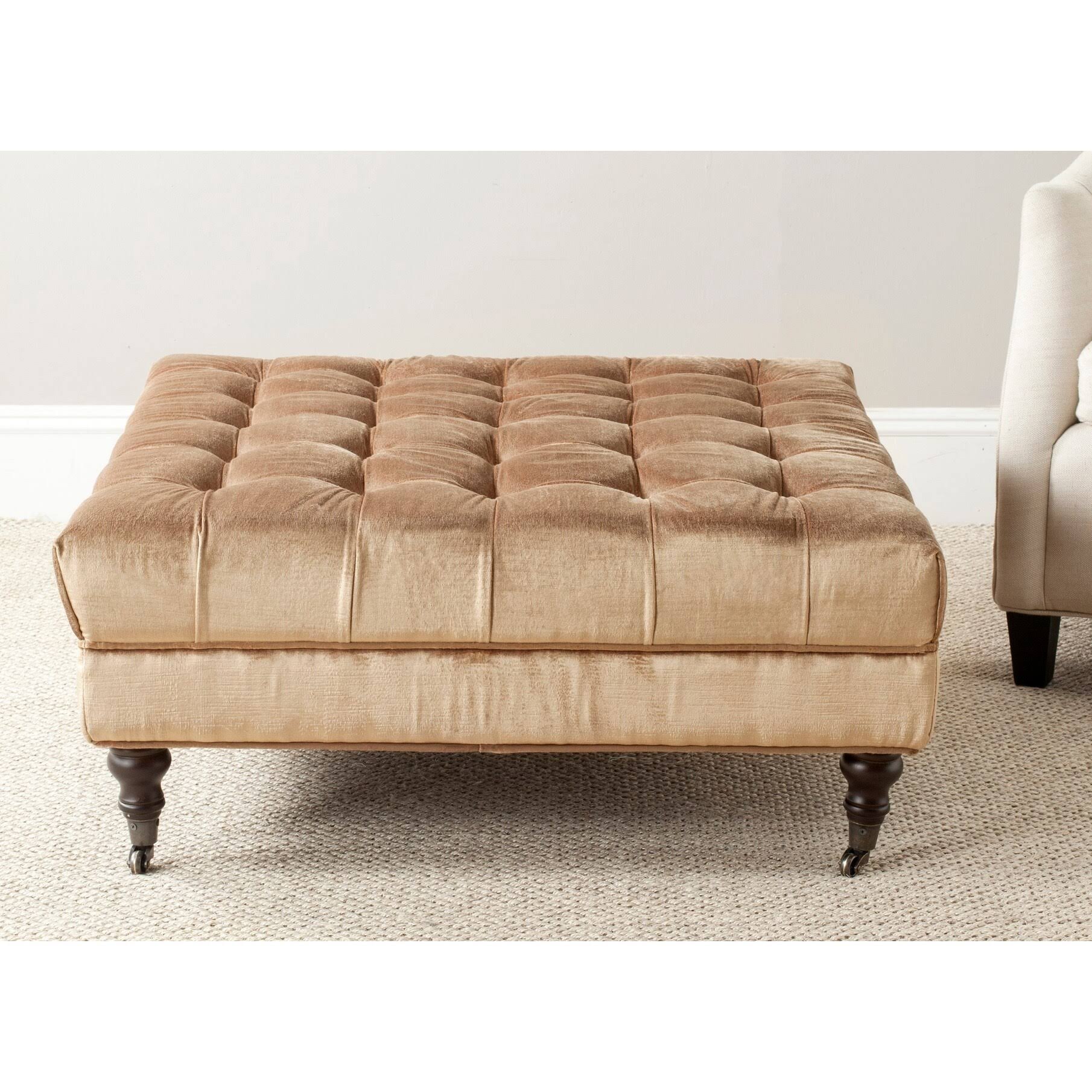 Gold Olive Cocktail Ottoman D32605