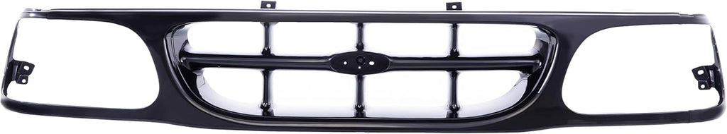 Front Black Shell Grille Assembly Grill And Insert With Emblem Provision For Ford Explorer 1995-2001 O621331