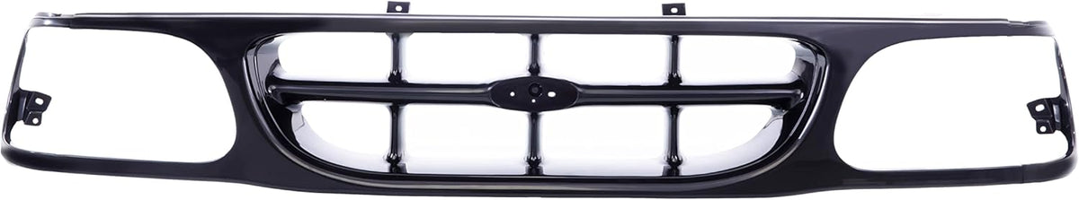 Front Black Shell Grille Assembly Grill And Insert With Emblem Provision For Ford Explorer 1995-2001 O621331