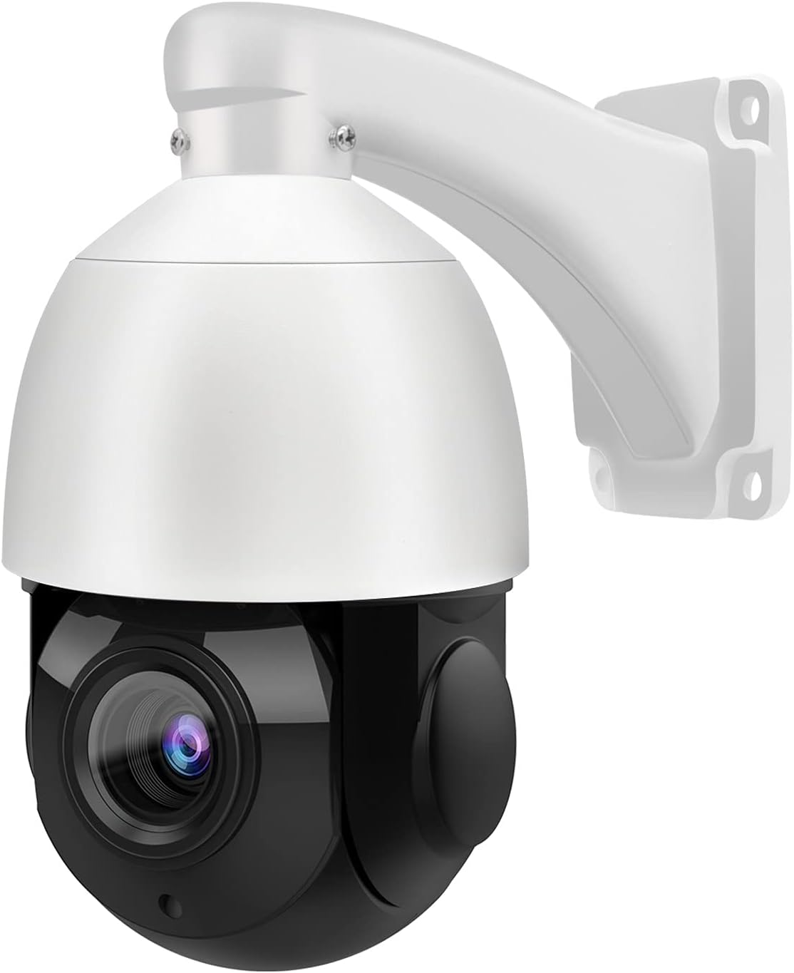 Outdoor 8MP PTZ PoE IP Camera Speed Dome with 18x Optical Zoom 30x Digital Zoom, 165ft IR Night Vision, IP66 W5789