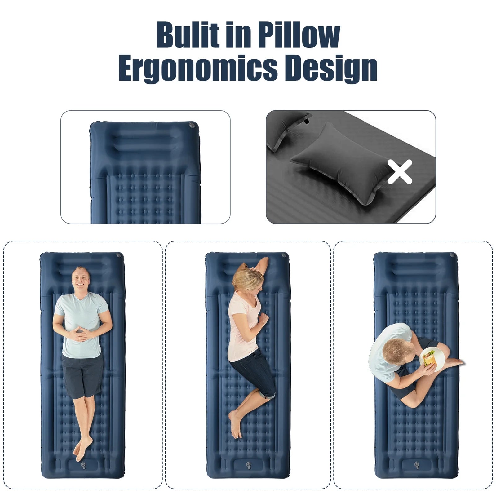 Inflatable Sleeping Pad 4 Inch Air Mattress D95979