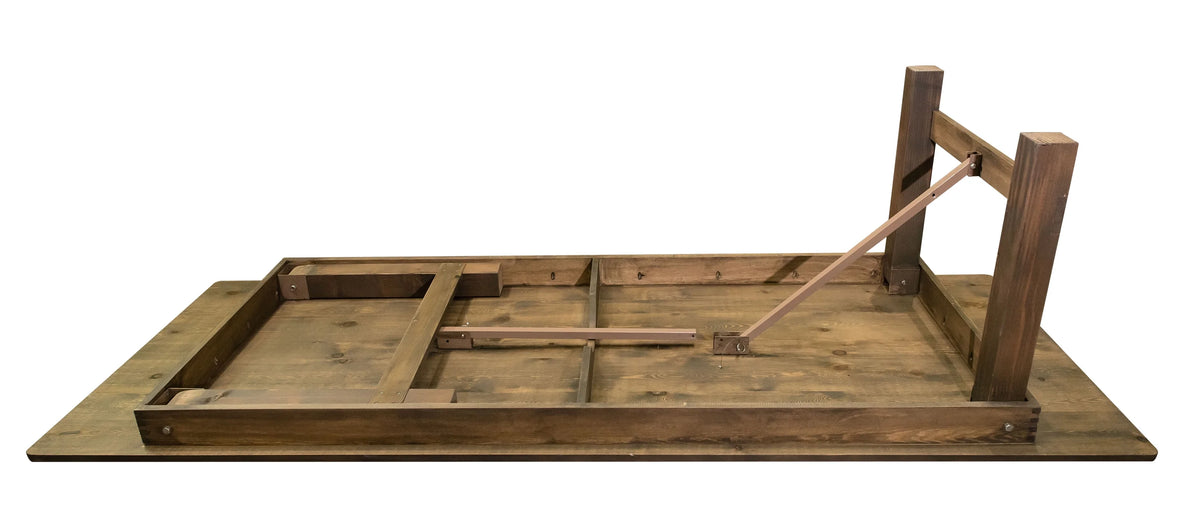 Rustic Pine Wood Folding Table U1235