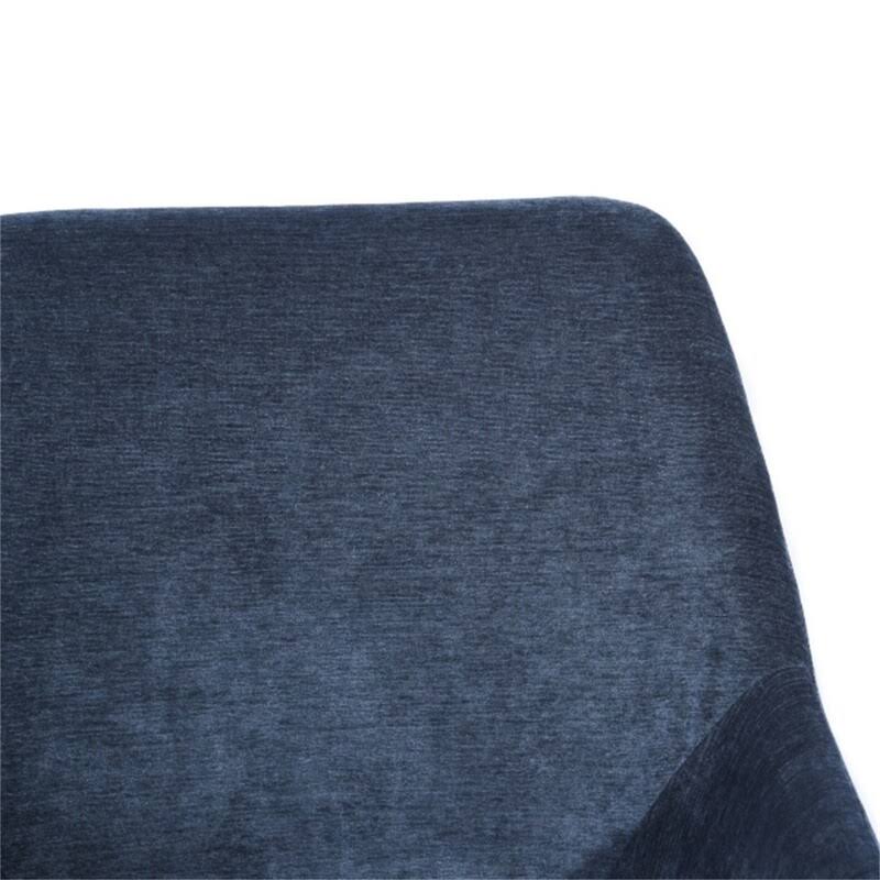 Dark Blue Fabric Upholstered Swivel Task Chair U2275
