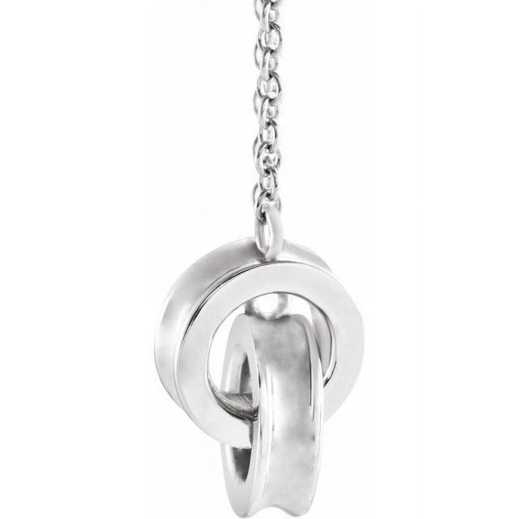 Sterling Silver Interlocking Circle 18" Necklace P195