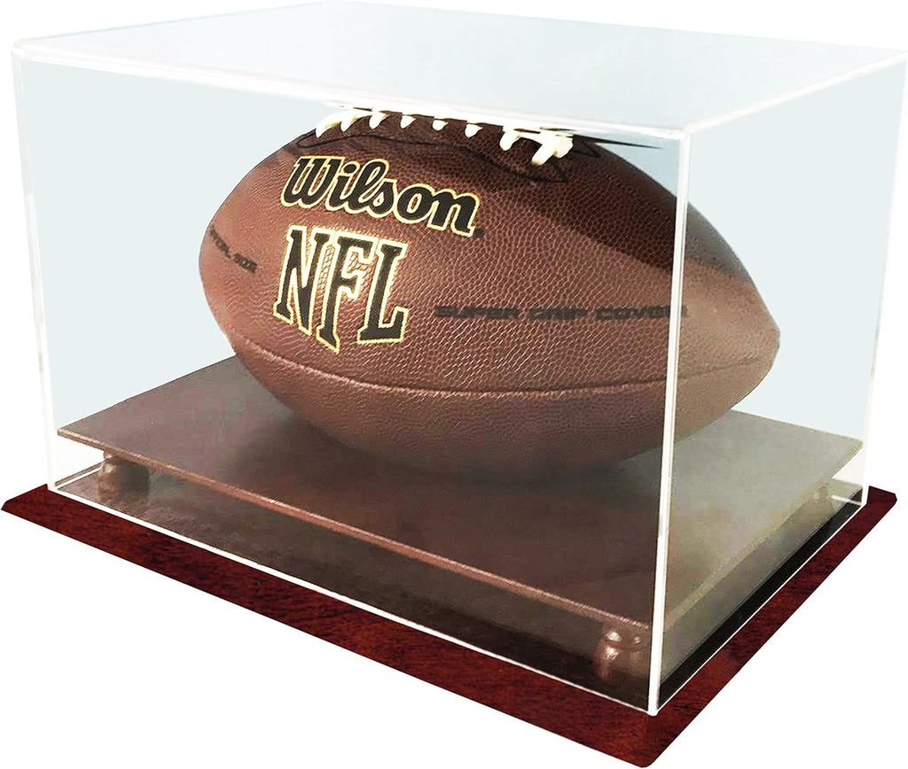 Cherry Finish Solid Wood Football Display Case J4074