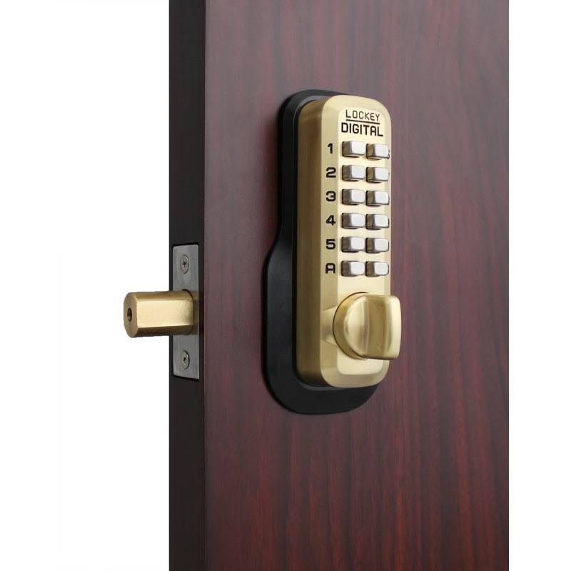 Satin Brass Mechanical Keyless Combination Deadbolt Lock U290968