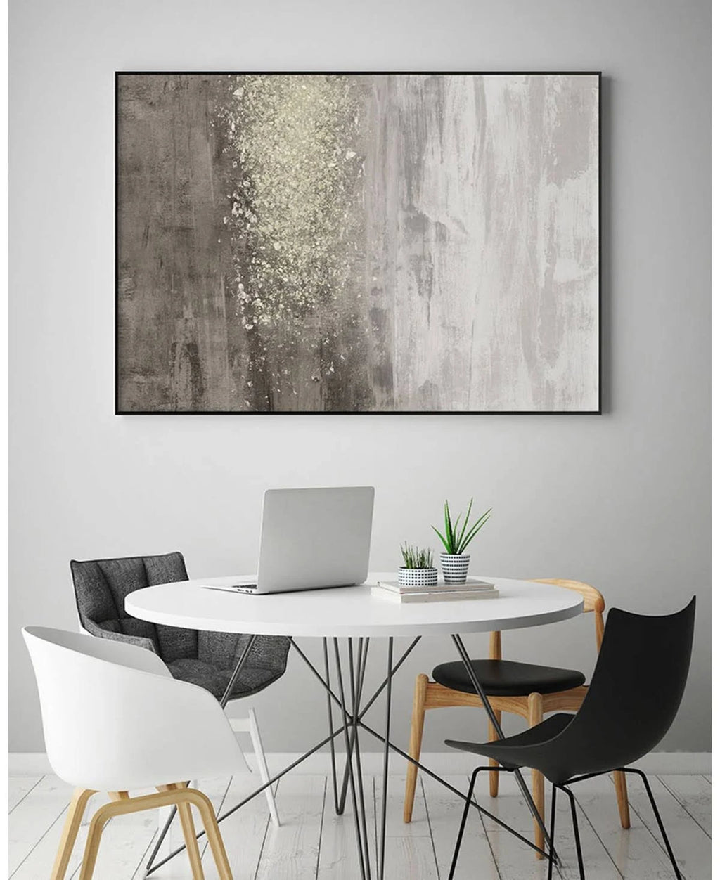 24x22 x 18x22 Framed Canvas Art Block N687