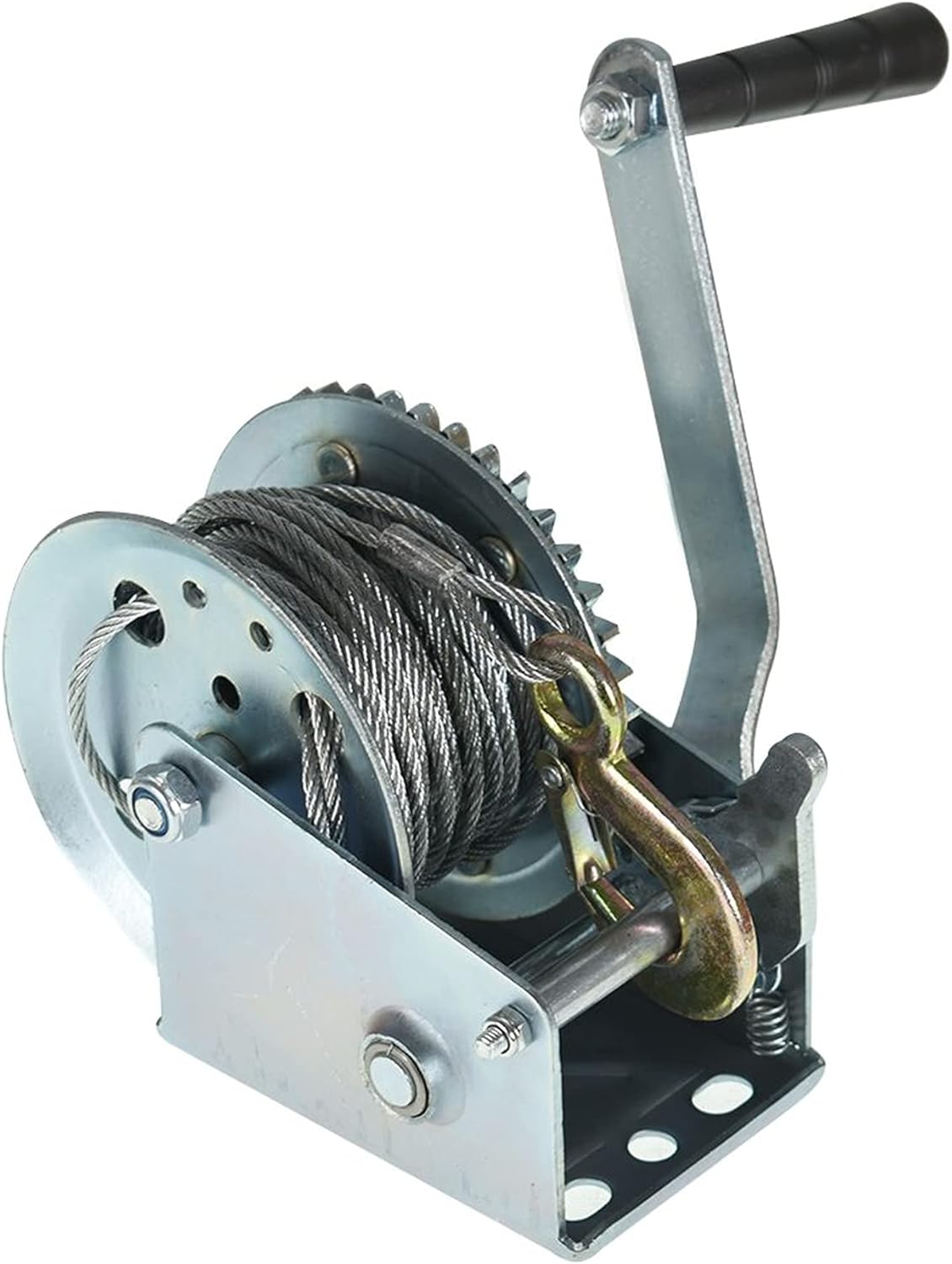 1200lbs Heavy Duty Hand Winch with 32ft Steel Cable Pack of 2 H433