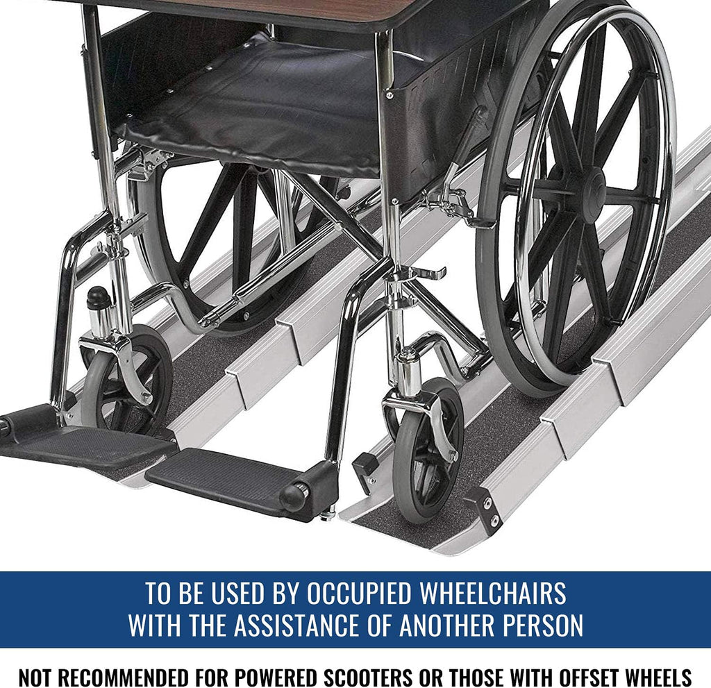 Portable Adjustable 3-5 Ft Wheelchair Ramp with Storage Bag C486