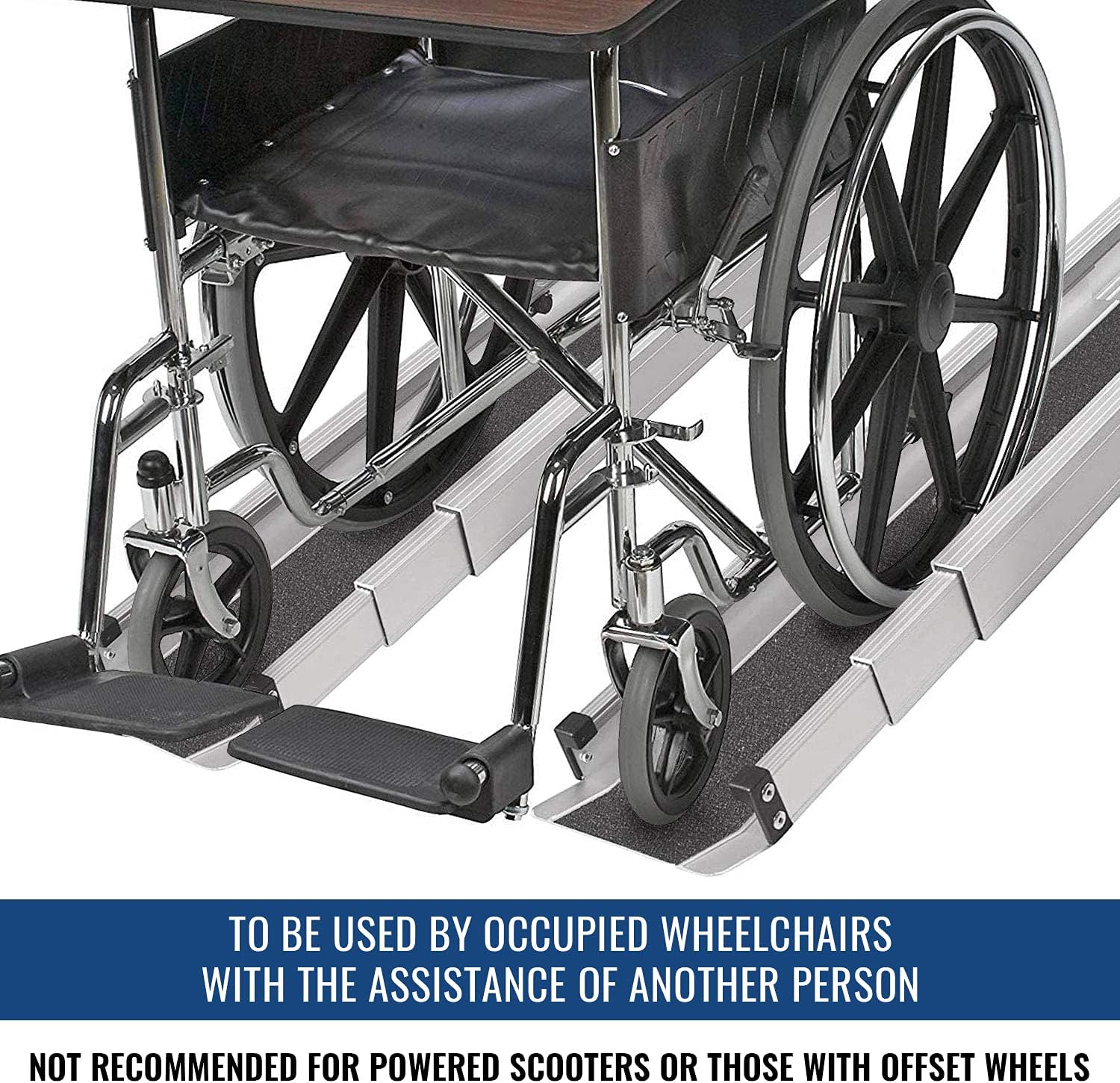 Portable Adjustable 3-5 Ft Wheelchair Ramp with Storage Bag C486
