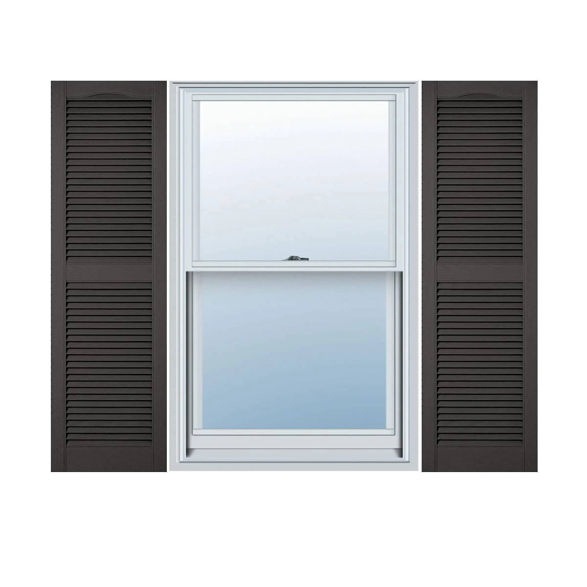 14 1/2x22W x 52x22H Vinyl Open Louver Shutters O307