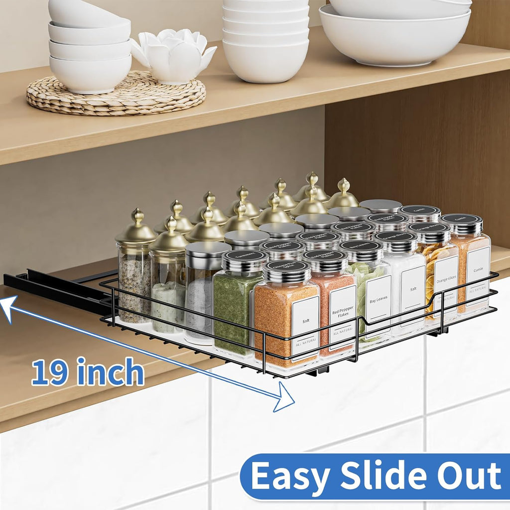 12.5''Wx10.5''Dx2.5''H Slide Out Spice Rack Organizer W491276