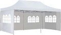 White Pop up Canopy Tent with Removable Side Walls M887645