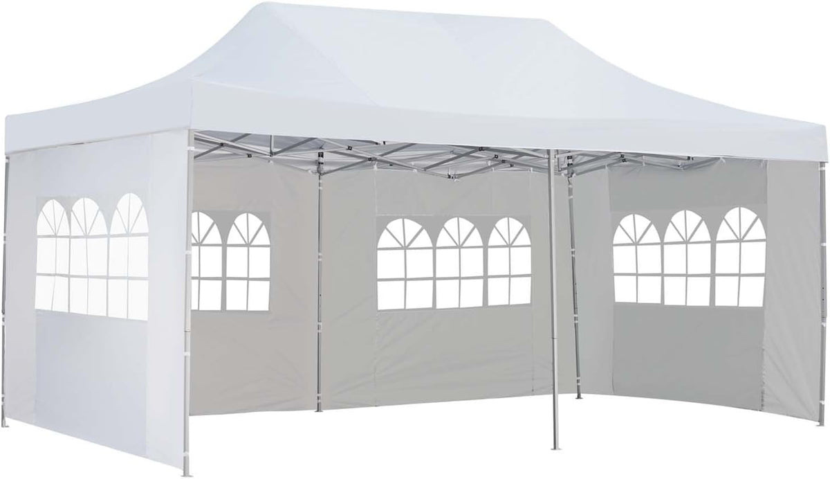 White Pop up Canopy Tent with Removable Side Walls M887645