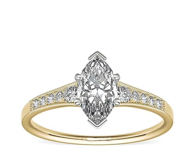 0.70 Carat Real Diamond Solitaire Ring Solid 14K Yellow Gold Size 10 I4201