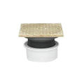 4x22 PVC Hub Base Cleanout with Nickel Cover and Square Ring H53406