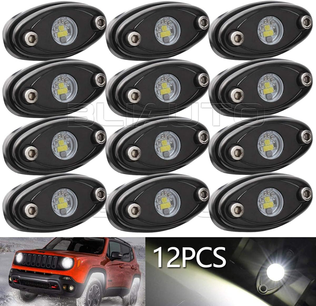 White 12PCS LED Rock Lights H301063