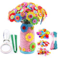 Flower Craft Kit for Kids with Buttons and Felt Vase Arts Toy V890