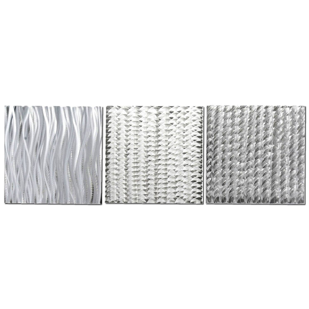 3-Panel Abstract Metal Art I55303
