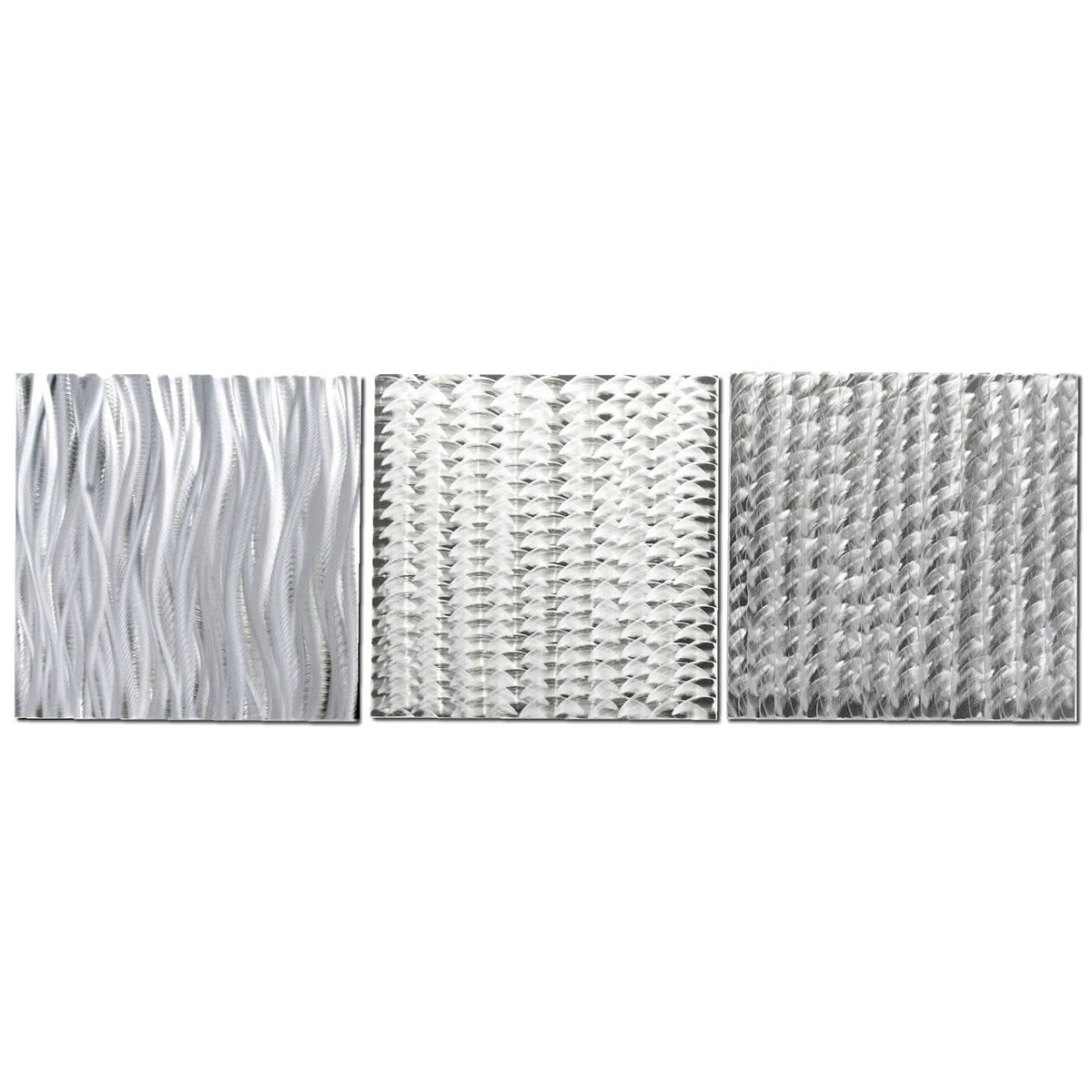 3-Panel Abstract Metal Art I55303