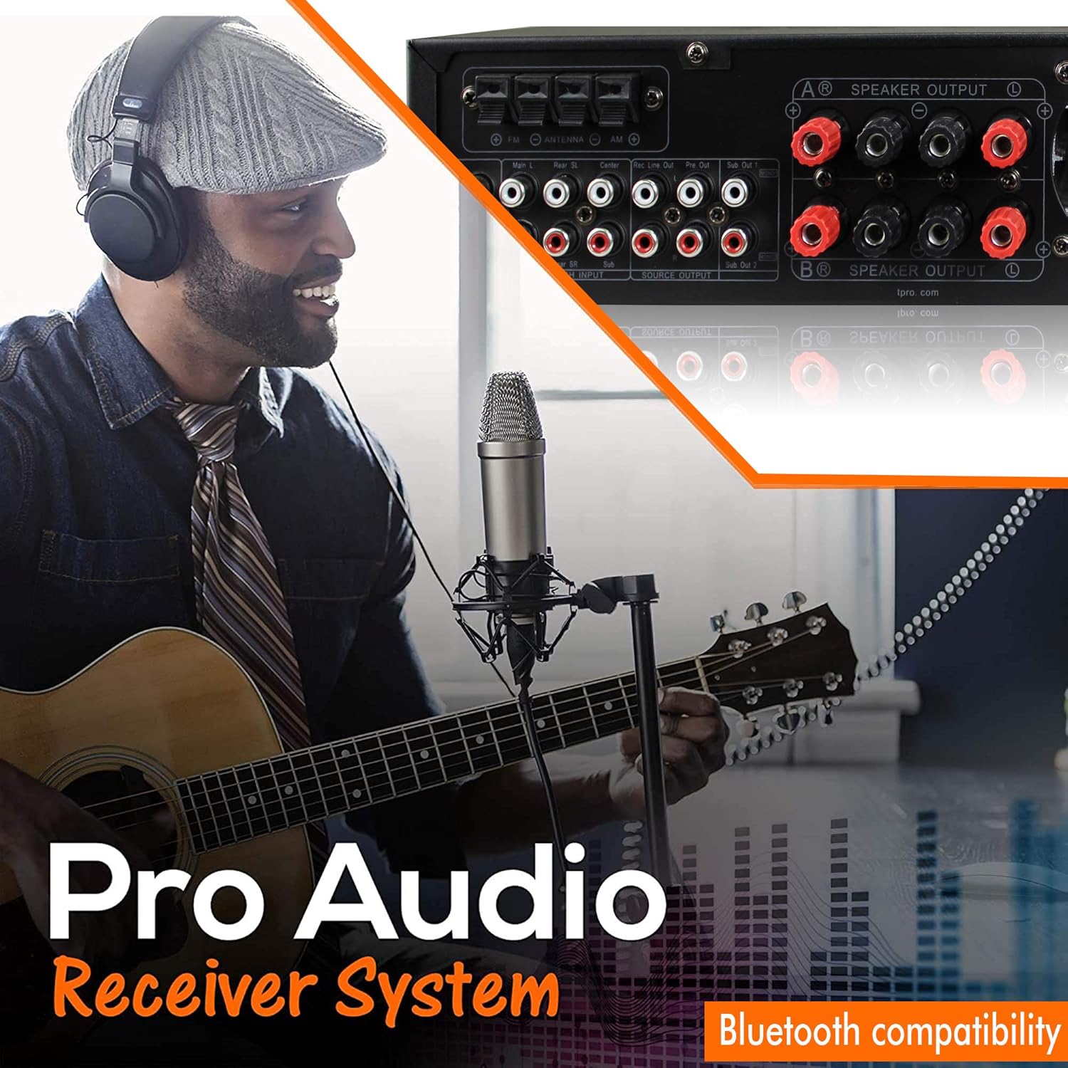 1500 Watt Bluetooth Hybrid Amplifier with USB and SD Inputs, Pack of 2 E828480