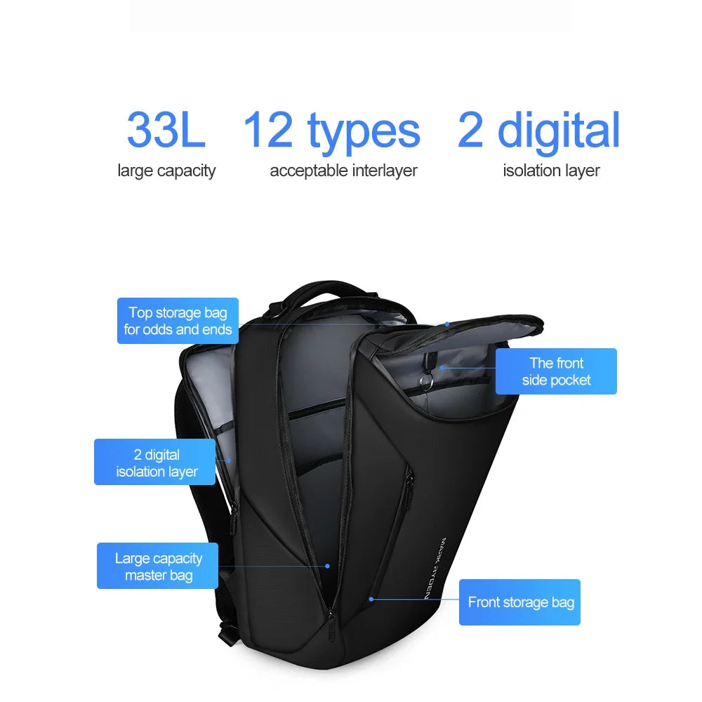 Waterproof USB Charging Travel Backpack O60865