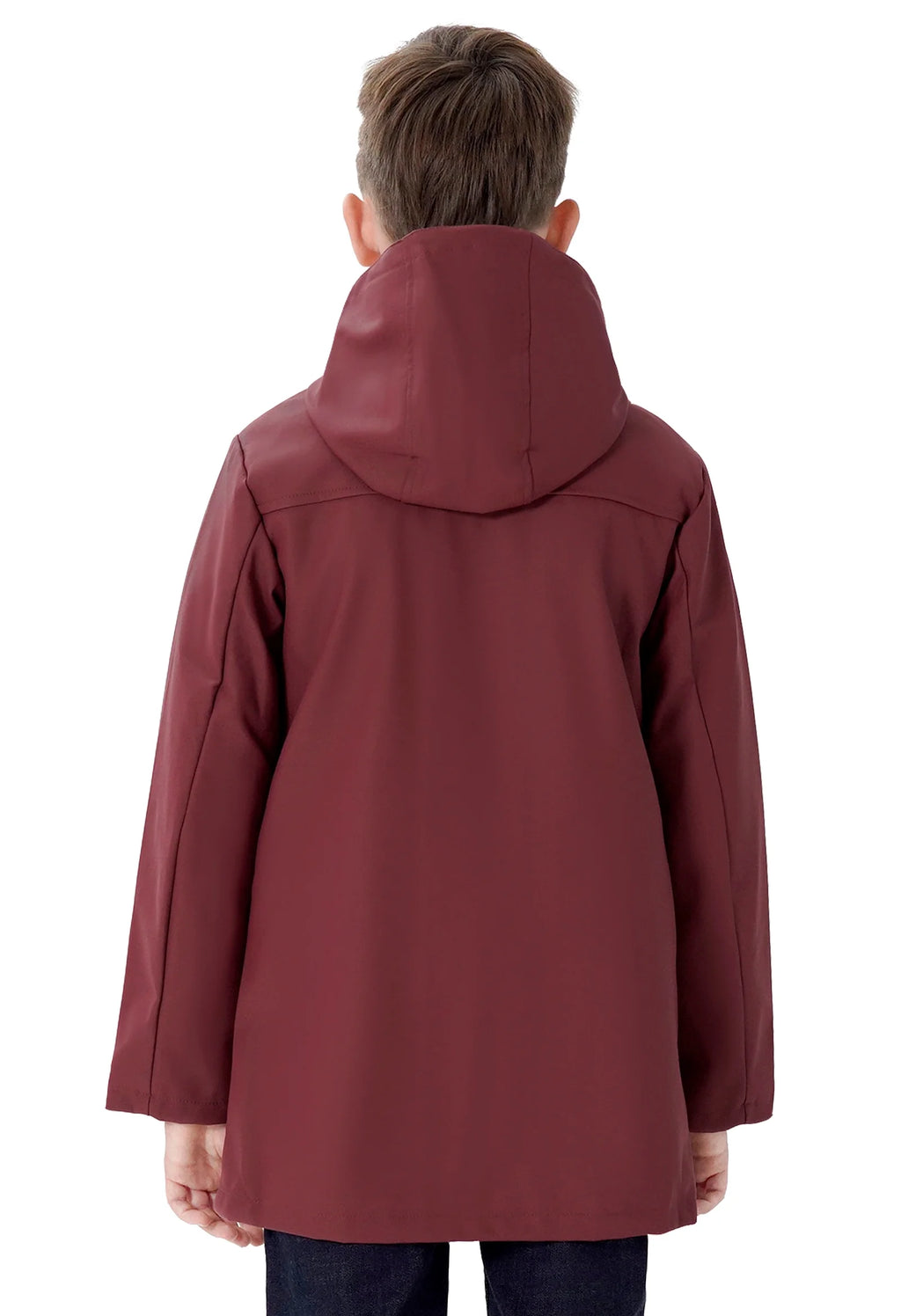 Boys Lightweight Waterproof Hooded Cotton Lined Rain Jacket T372655
