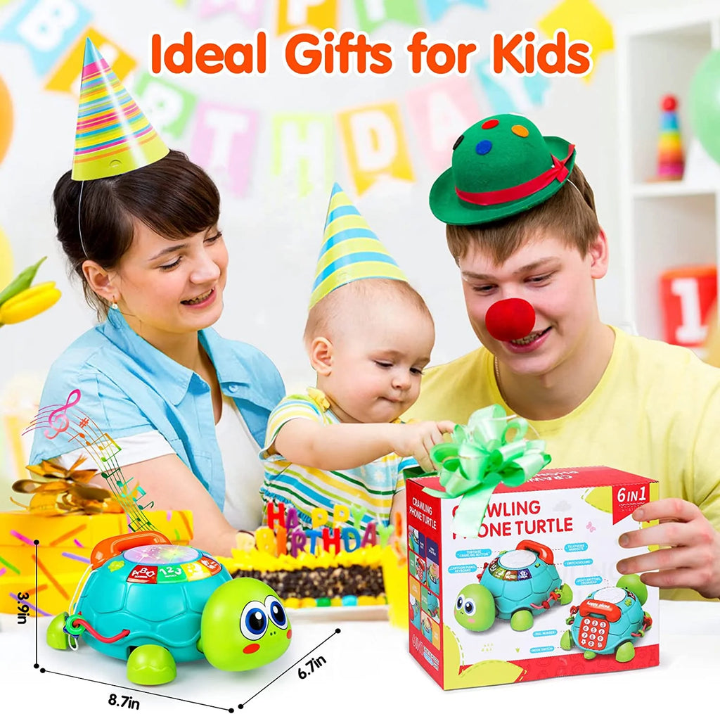 Musical Turtle Baby Toys with Letters Numbers Phone M740