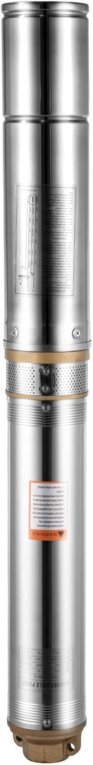 1 HP 33GPM 207ft Head Submersible Stainless Steel Well Pump H593418