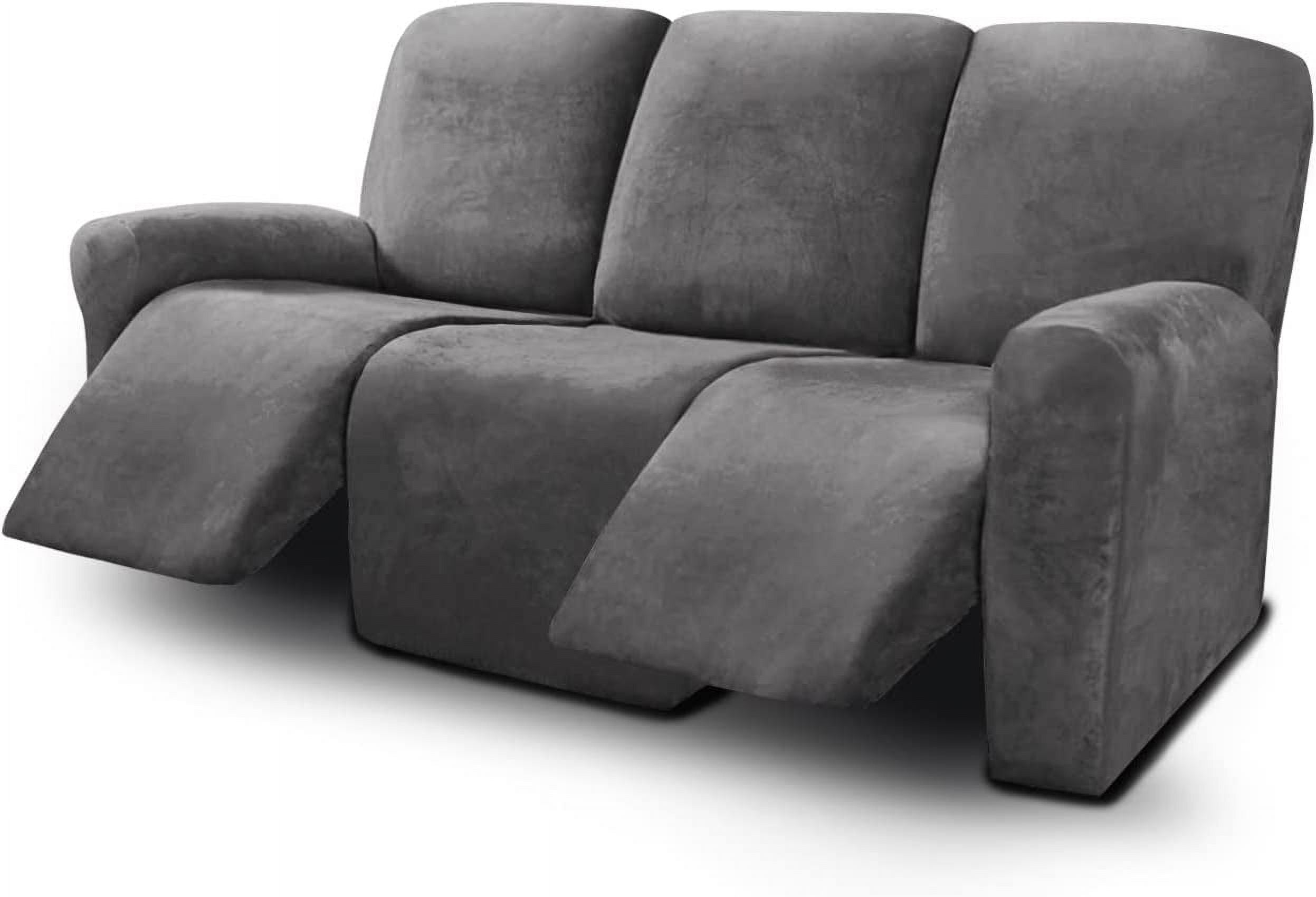 Velvet Sofa Cover 3-Seater Set of 8 A1050