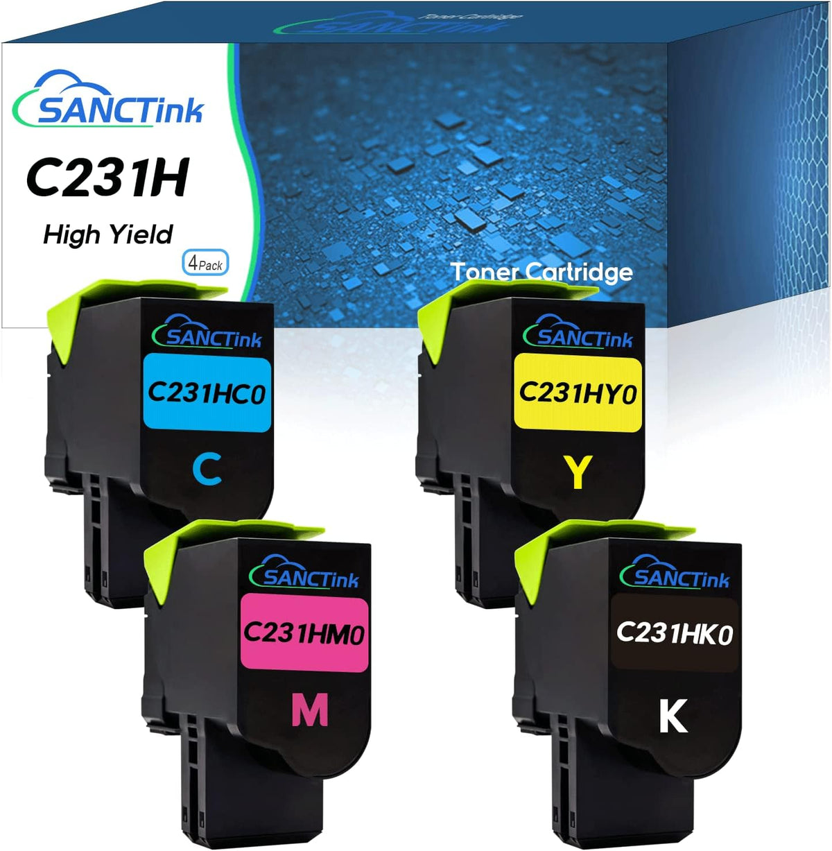 Remanufactured Toner Cartridge 4 Pack High Yield H71792