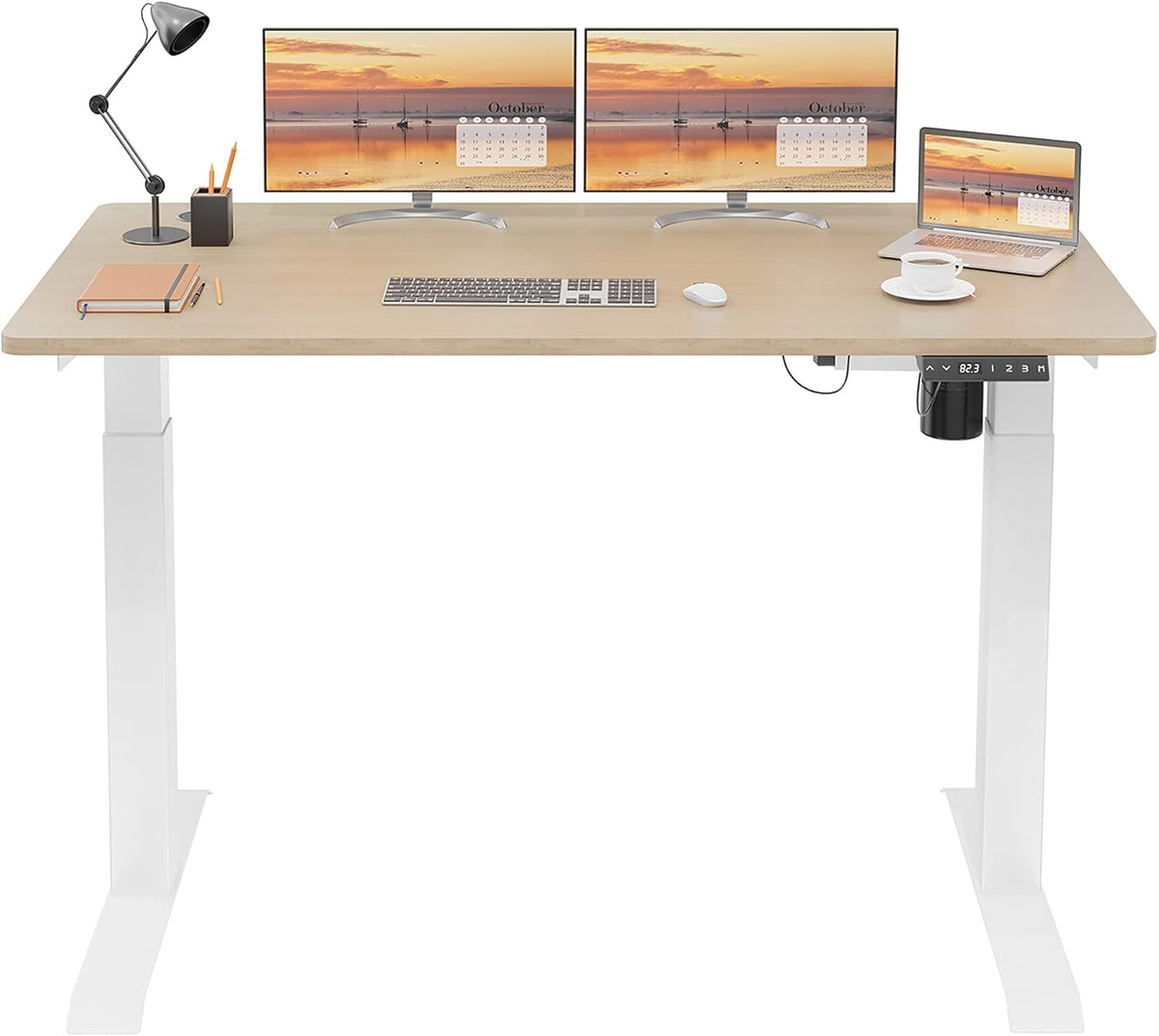 Height Adjustable Electric Standing Desk with Splice Board V6808