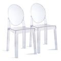 Transparent Crystal Dining Chair with Oval Back W880
