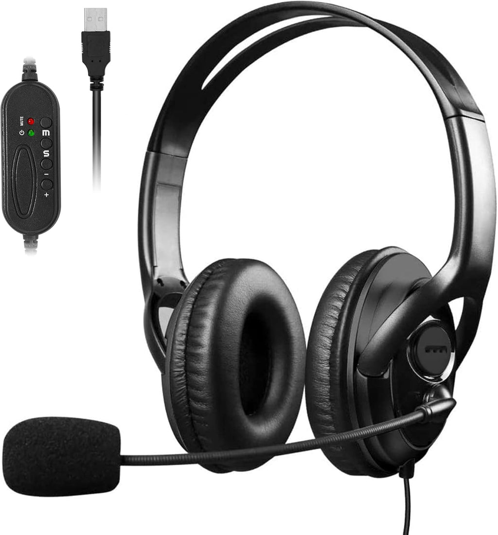 3.5mm Over-The-Head Headset with Microphone, Pack of 2 F4553