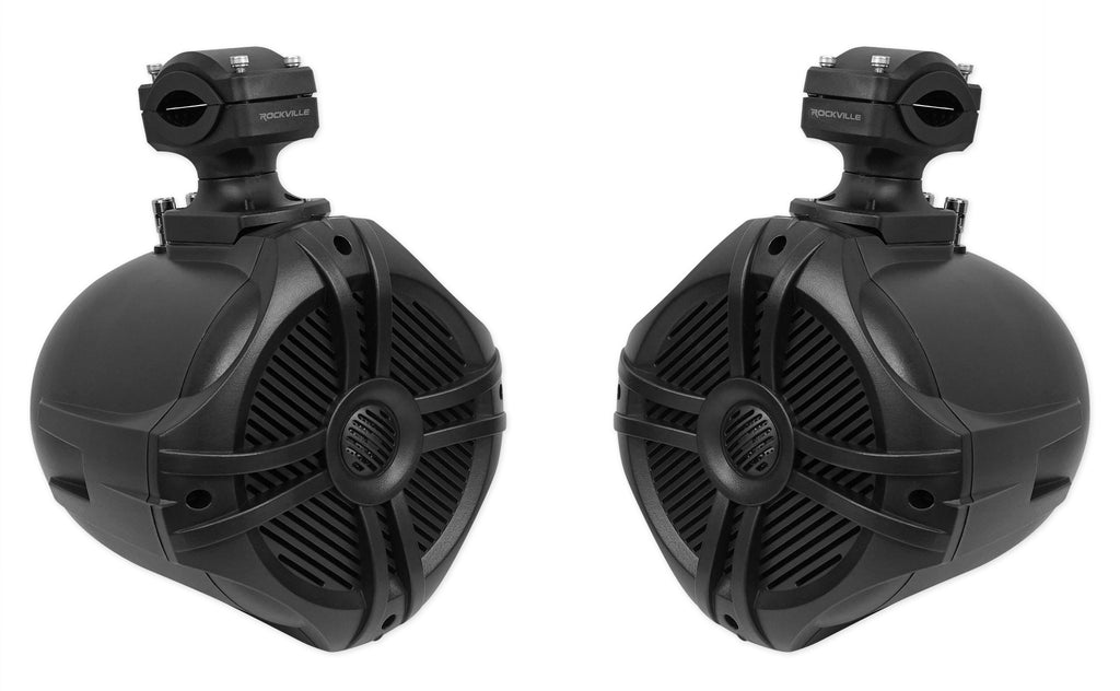 Black 6.5" Marine Wakeboard Tower Speakers with Amplifier Z867394