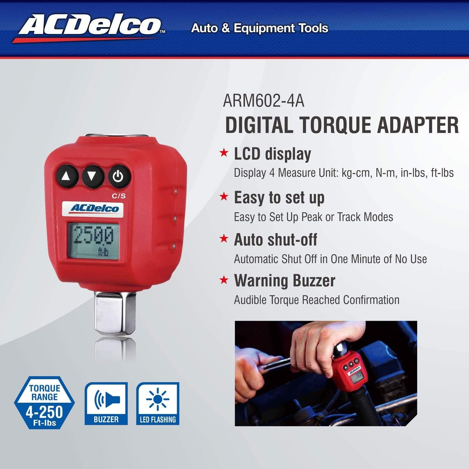 1/2" Heavy Duty Digital Torque Adapter with Buzzer and LED Flash Notification, Pack of 2 U119438