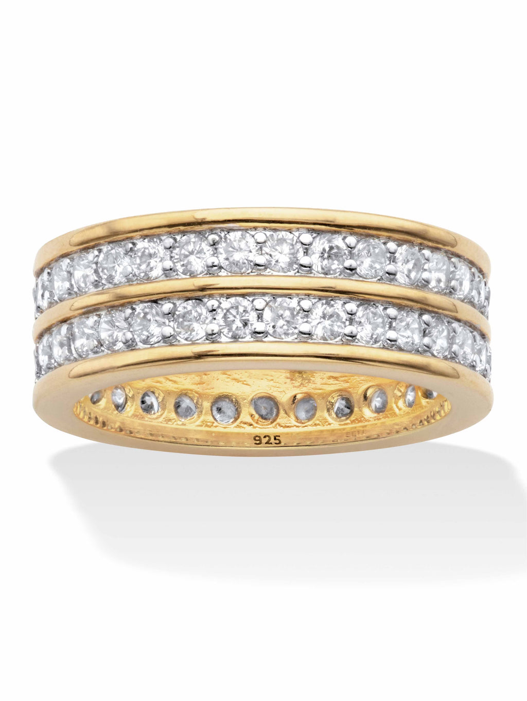 Round Cubic Zirconia Double-Row Eternity Ring 2.05 TCW Z21605