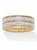 Round Cubic Zirconia Double-Row Eternity Ring 2.05 TCW Z21605