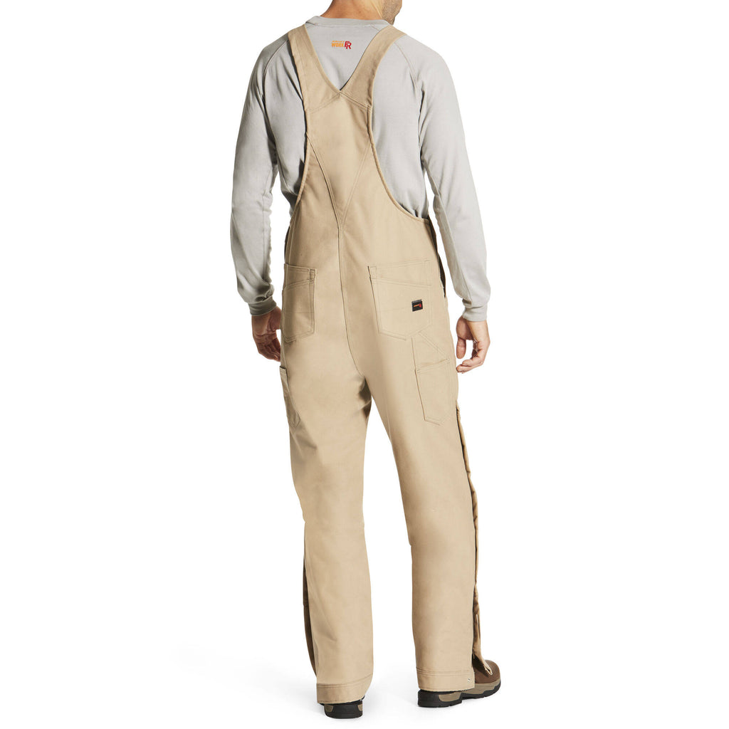 Beige Khaki Insulated Overall Bib O6191