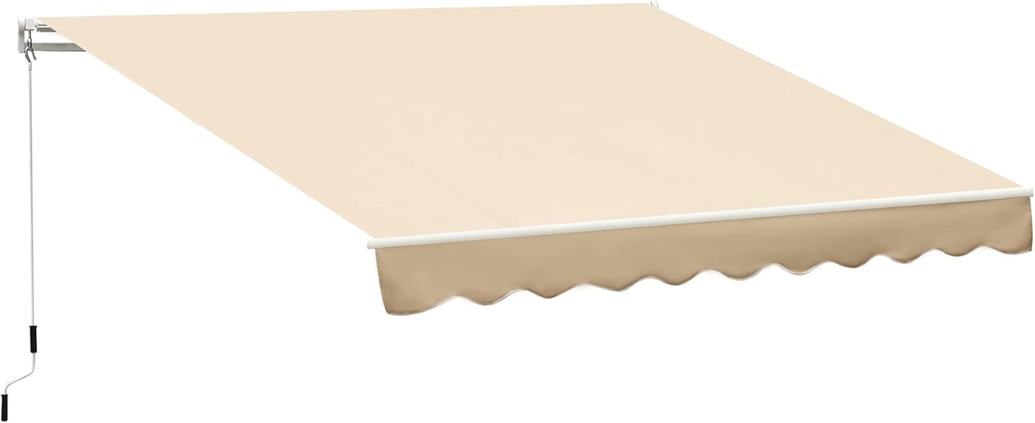 Wine Red Manual Retractable Patio Awning Q92104