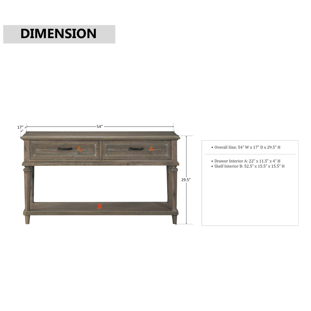 Driftwood Light Brown Sofa Table B8121