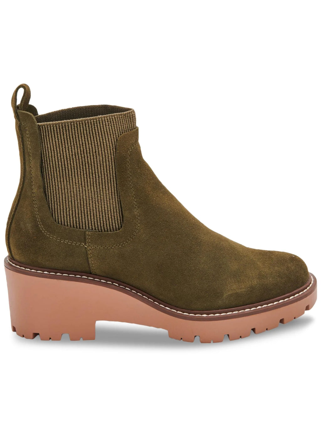 Green Chelsea Water Resistant Slip Resistant Wedge Leather Booties 7 M D5009