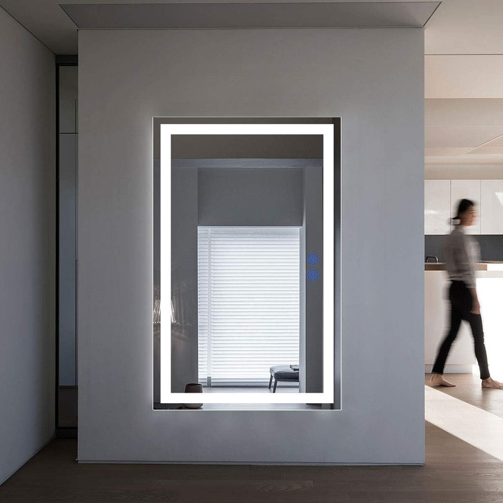 LED Bathroom Mirror with Dimmable Lights, Anti-Fog Wall Mounted Vanity Mirror P8622