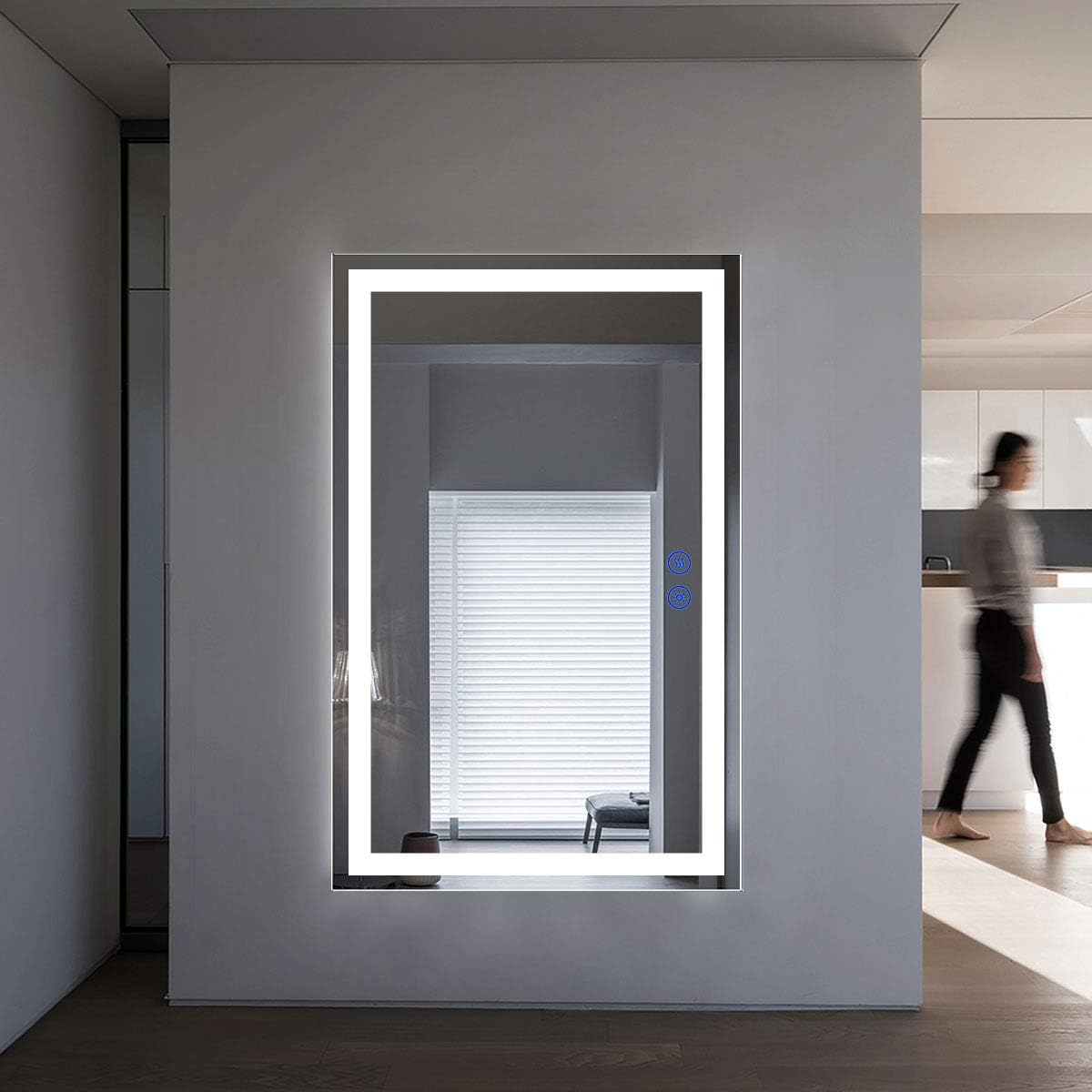LED Bathroom Mirror with Dimmable Lights, Anti-Fog Wall Mounted Vanity Mirror P8622