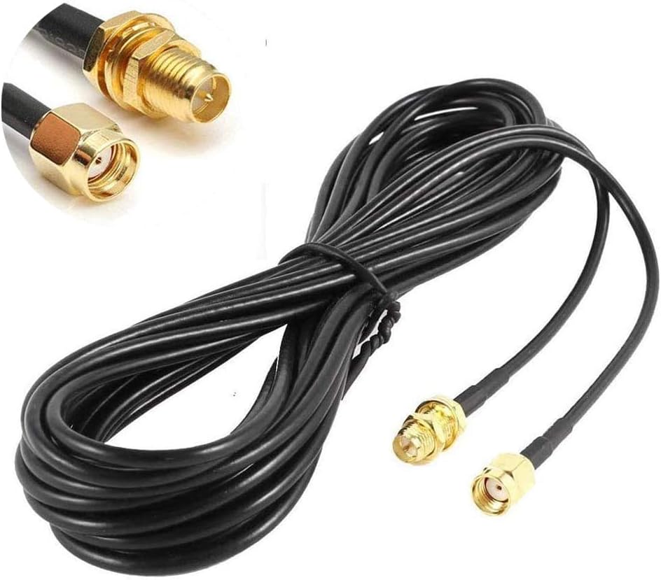 16ft RP-SMA Coaxial Extension Cable Male to Female Connector - 2Pack E977