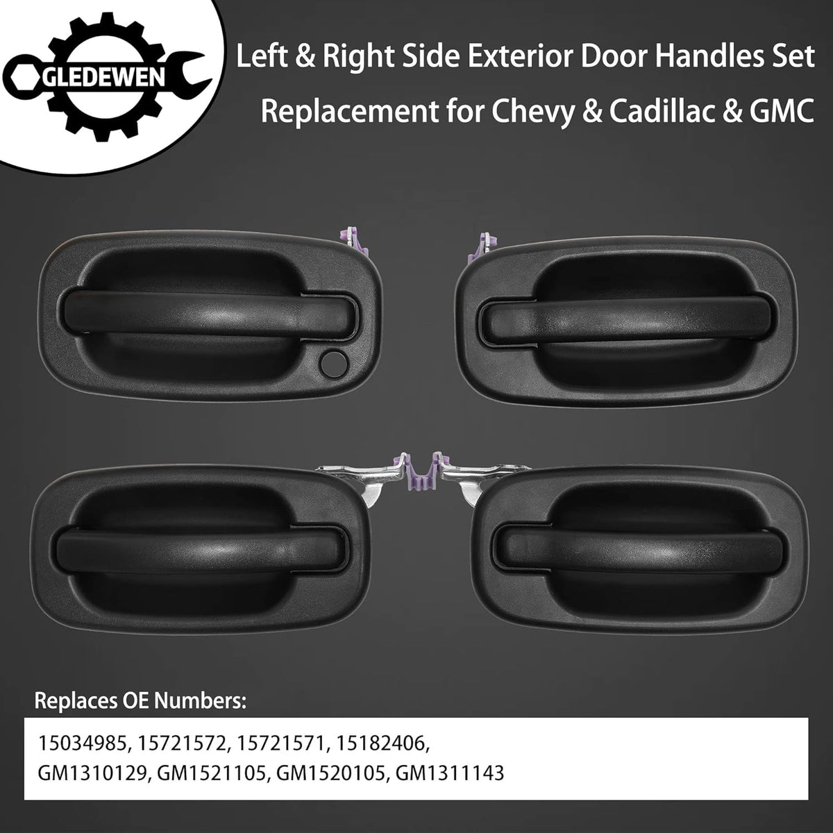 Exterior Door Handles Kit with Keyhole, Pack of 2 L8761