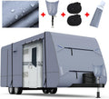 Waterproof Travel Trailer RV Cover with 4 Gutter Spout Covers N58702