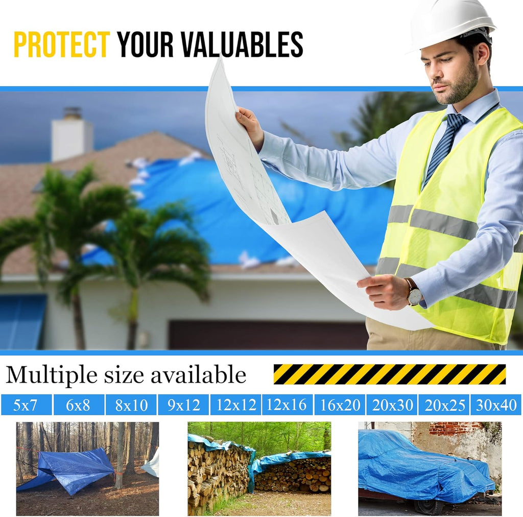 Blue Waterproof Poly Tarp K207