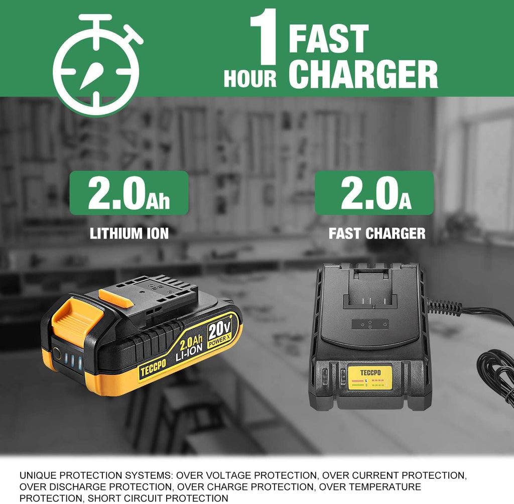 Cordless Power Drill with Battery and Charger, 2000mAh, 530 In-lbs, 24+1 Torque Setting, 33pcs Accessories Q252652