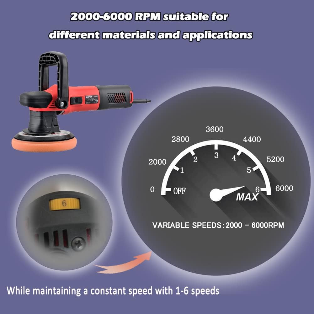 6 inch Dual Action Random Orbital Polisher V26544